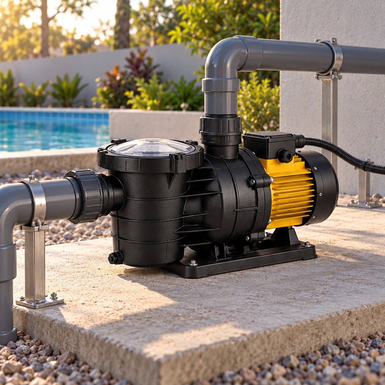 Bomba para piscina en funcionamiento 4