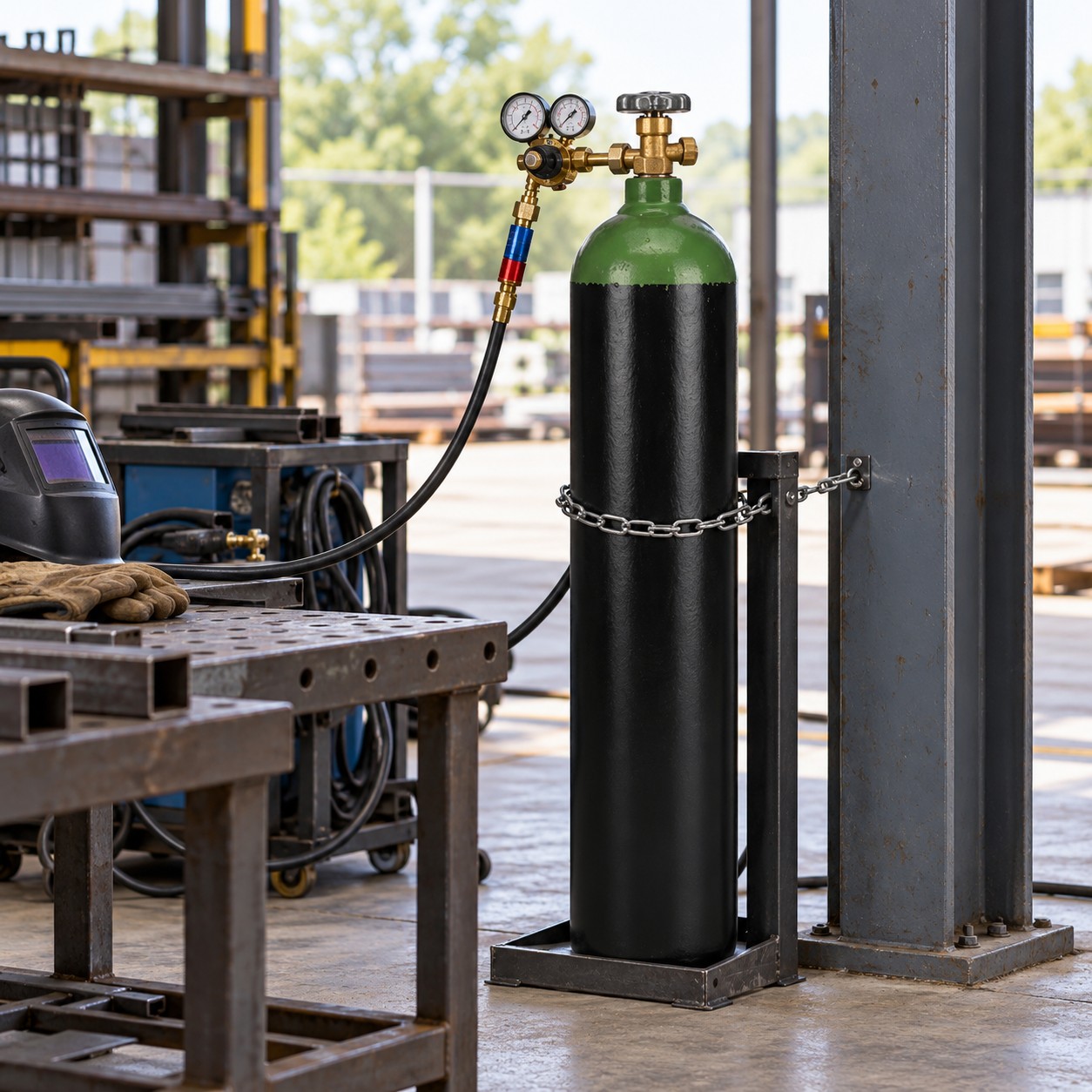 Cilindro de gas en funcionamiento 2