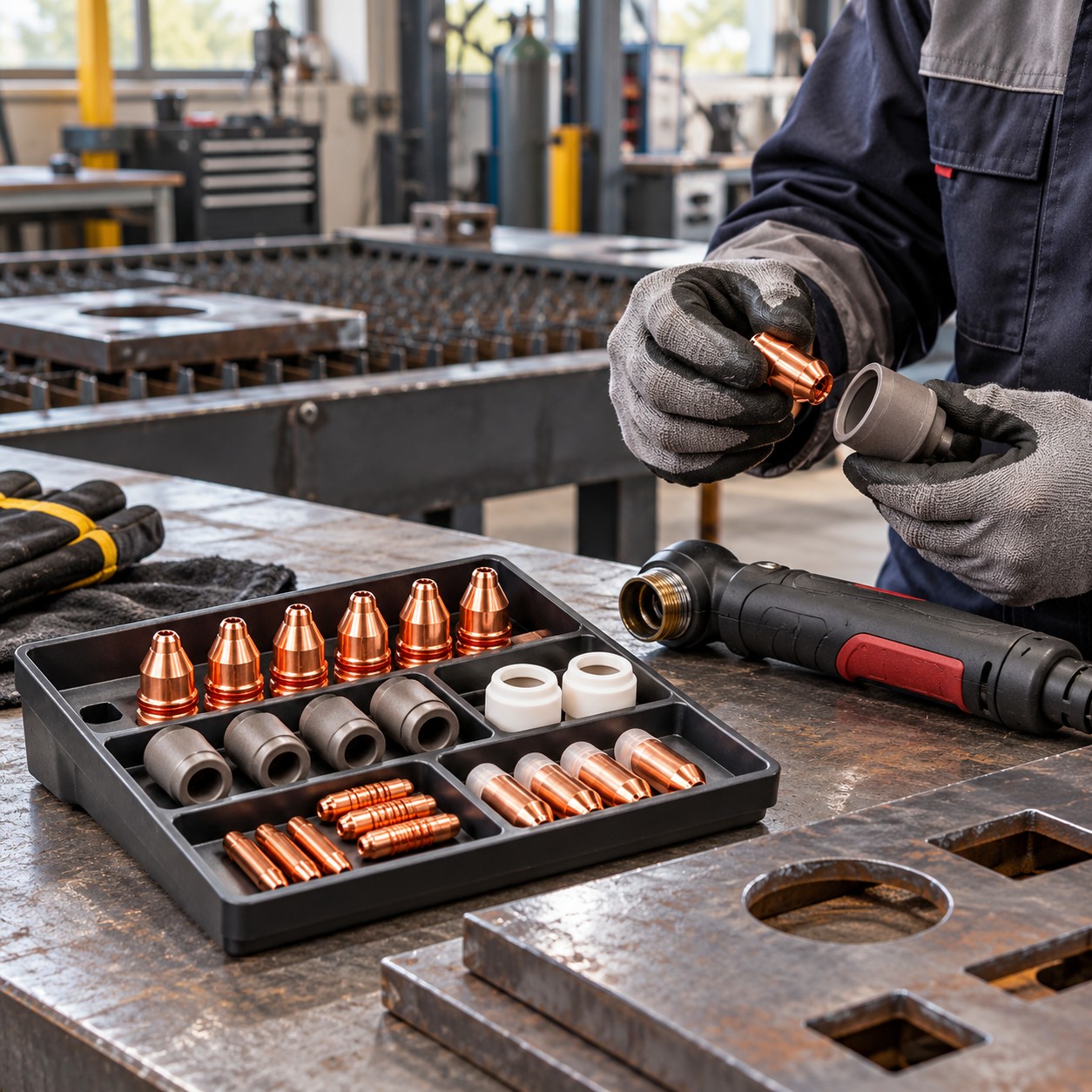 Consumibles plasma en funcionamiento 2