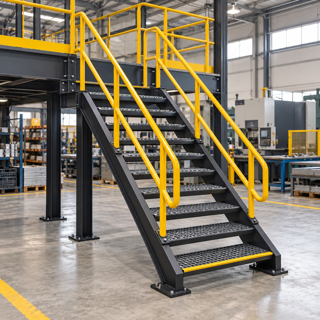 Escalera industrial en funcionamiento 4
