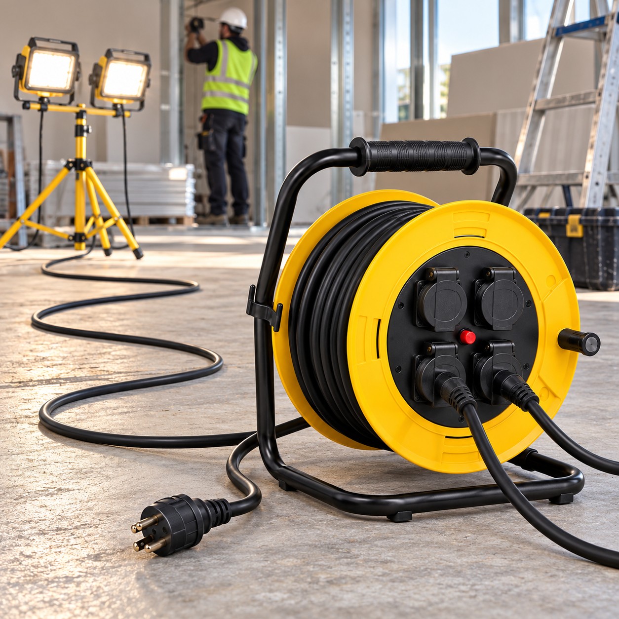 Extensión eléctrica industrial en funcionamiento 4
