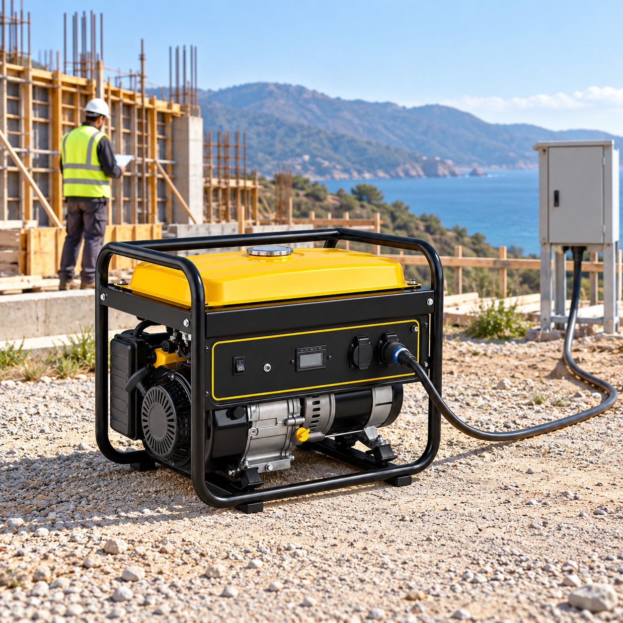 Grupo electrógeno 3 kW gasolina en funcionamiento 1