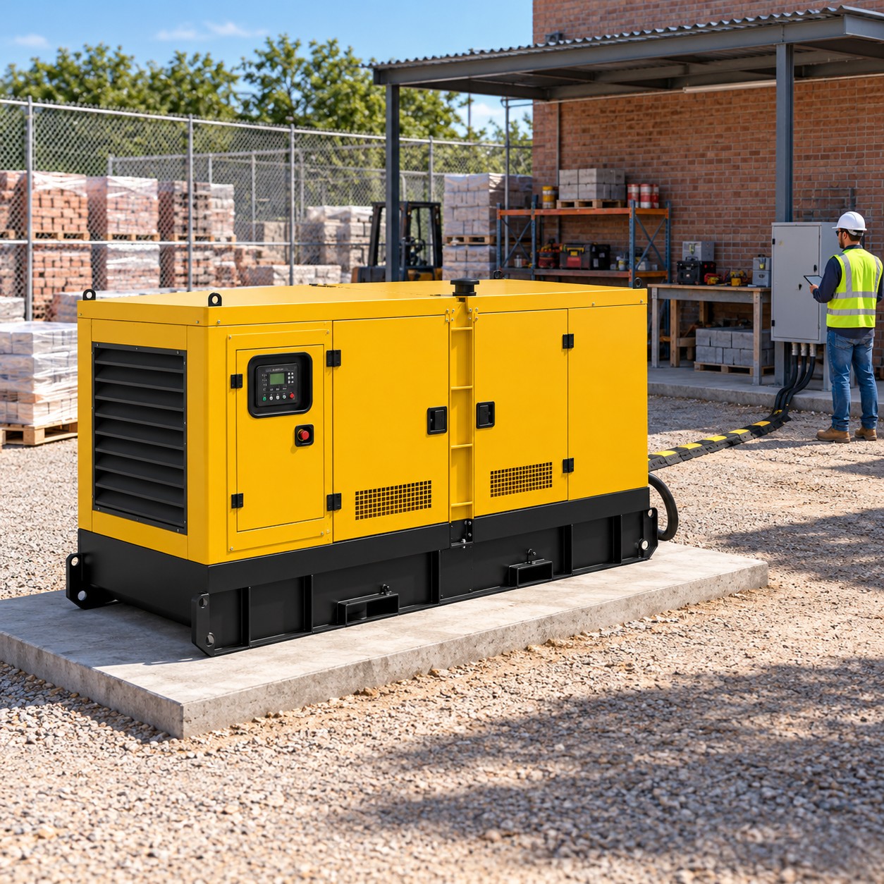 Grupo electrógeno 75 kW industrial en funcionamiento 3
