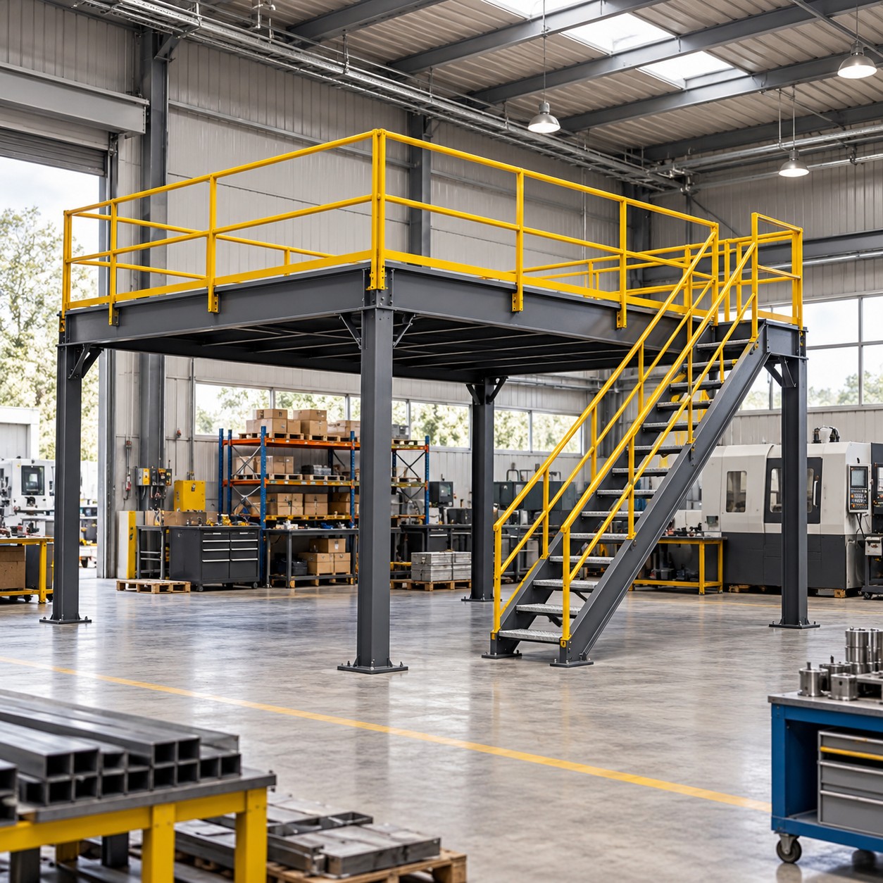 Mezzanine metálico en funcionamiento 2