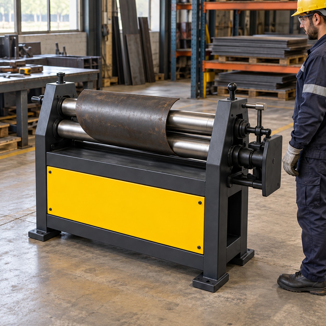 Roladora para acero carbono en funcionamiento 3